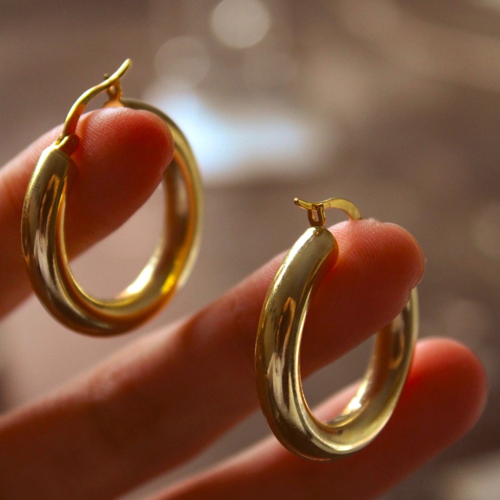 Gold Plated Hoops